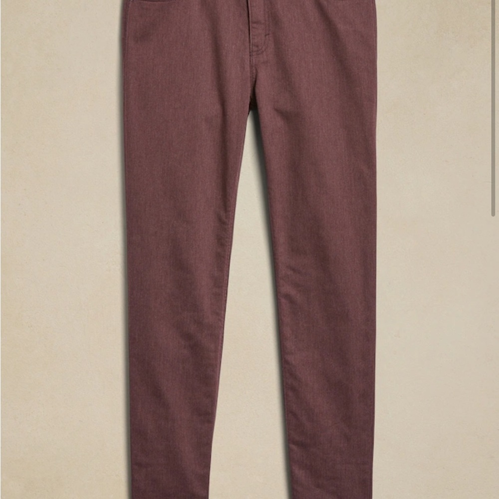 Banana Republic Slim Travel Pants-Burgundy 32W 34L - Picture 2 of 5